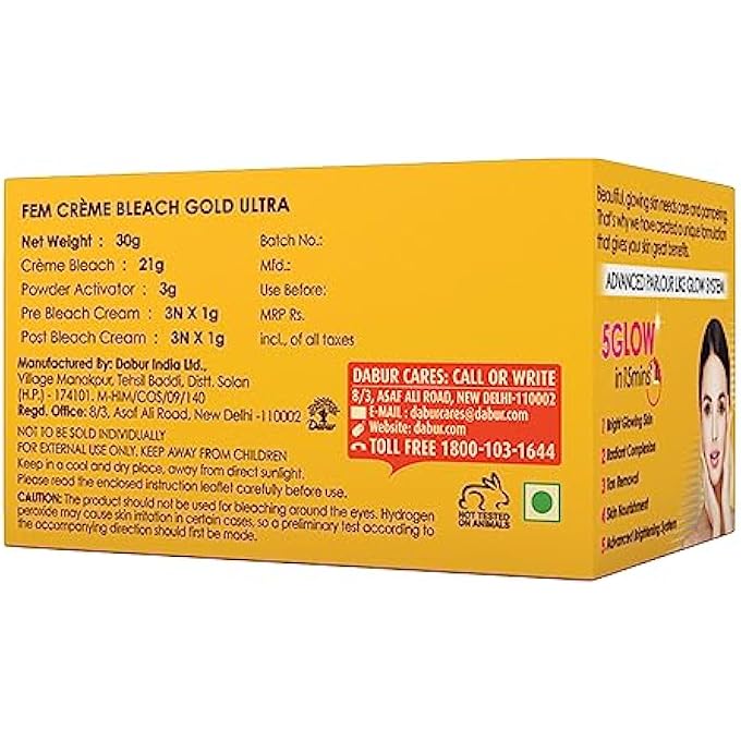fem OXYLIFE GOLD ULTRA CREAM BLEACH, 30G - Image 3